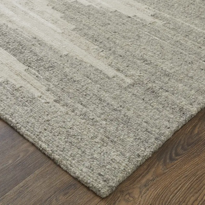 Gray and Ivory Ombre Hand Woven Area Rug Photo 8