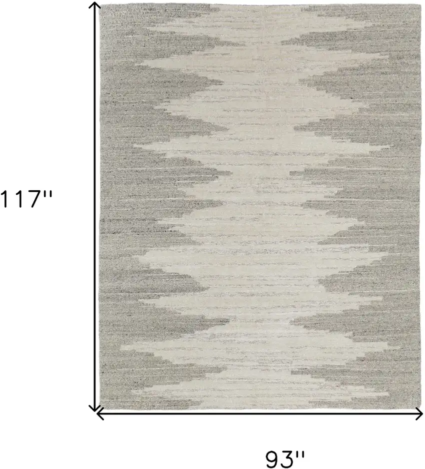 Gray and Ivory Ombre Hand Woven Area Rug Photo 3