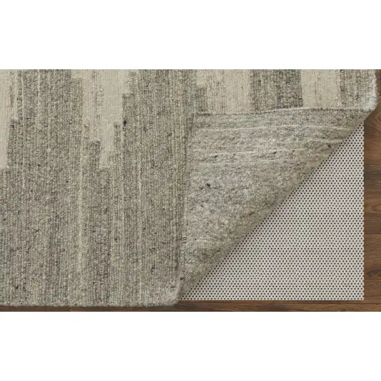 Gray and Ivory Ombre Hand Woven Area Rug Photo 9