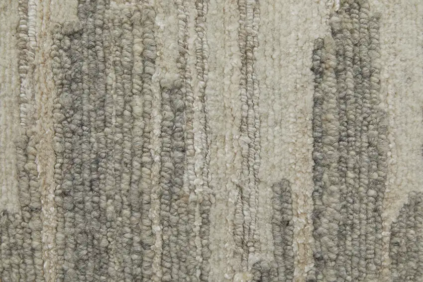 Gray and Ivory Ombre Hand Woven Area Rug Photo 9