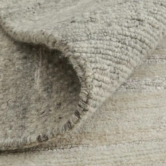 Gray and Ivory Ombre Hand Woven Area Rug Photo 6