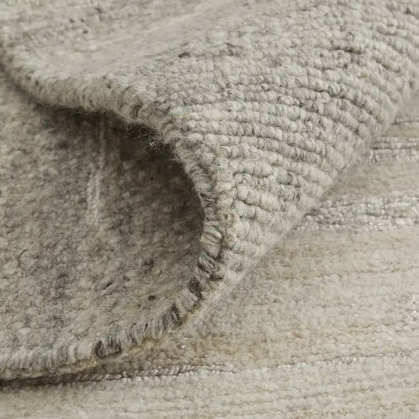 Gray and Ivory Ombre Hand Woven Area Rug Photo 6
