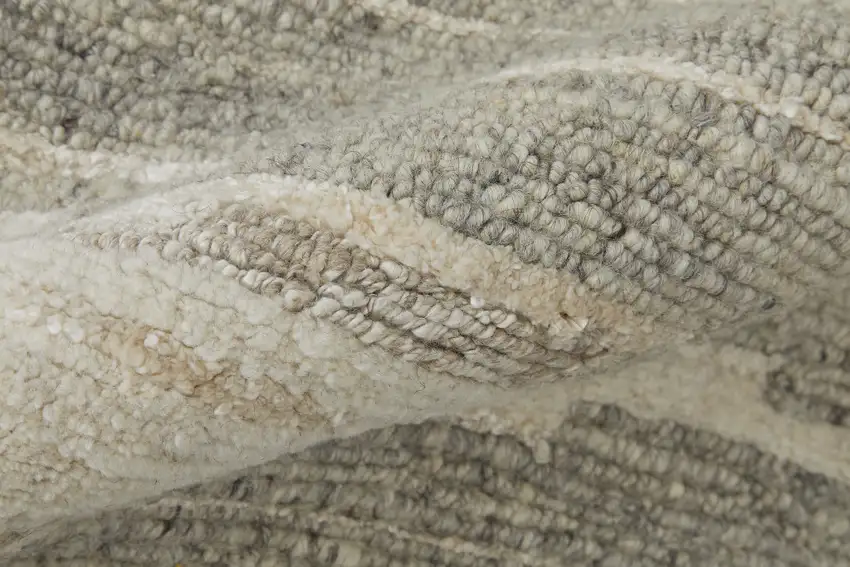 Gray and Ivory Ombre Hand Woven Area Rug Photo 8