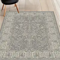 Photo of Gray and Ivory Oriental Area Rug