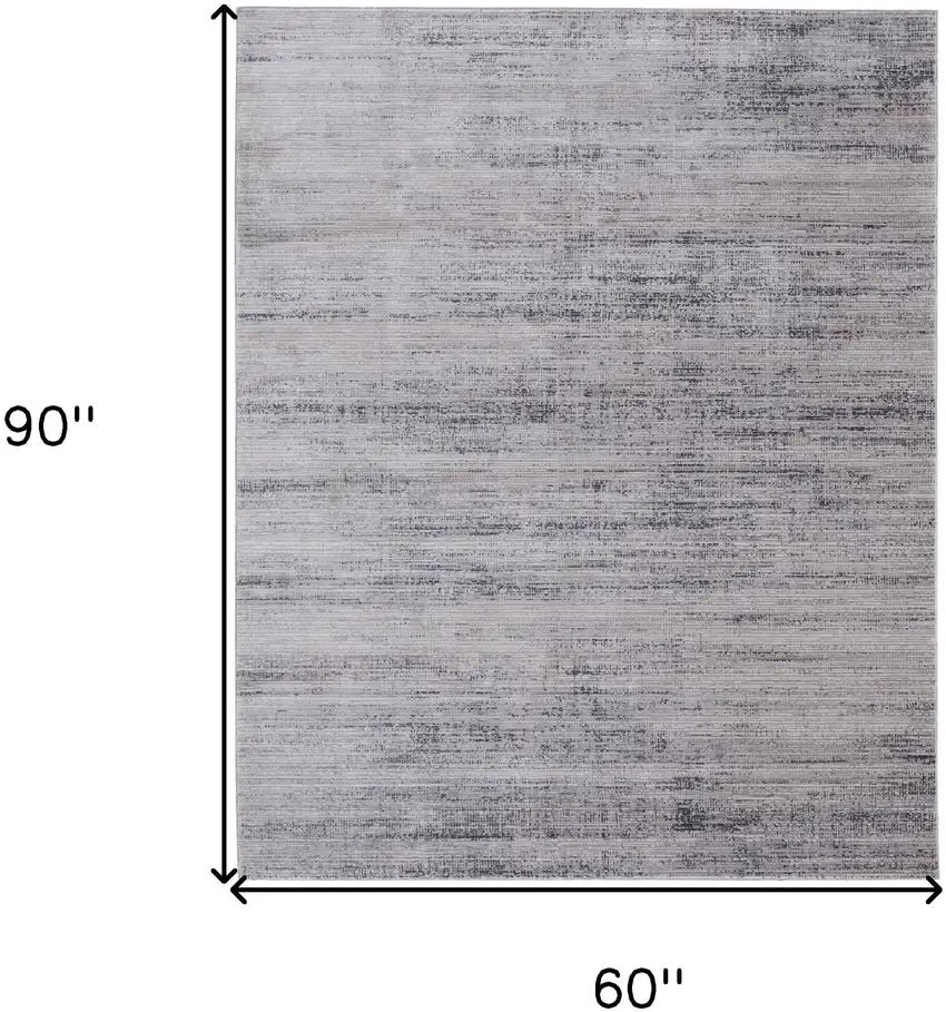Gray and Ivory Power Loom Area Rug Photo 3