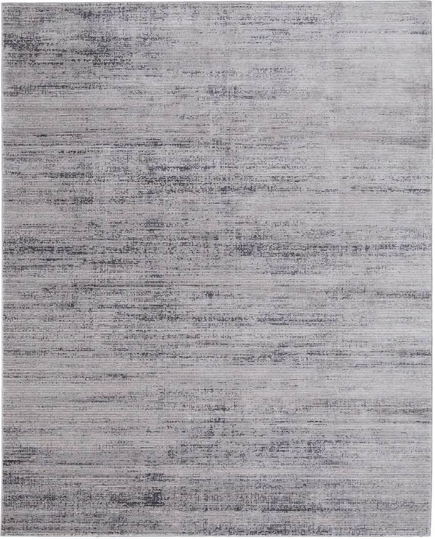 Gray and Ivory Power Loom Area Rug Photo 5