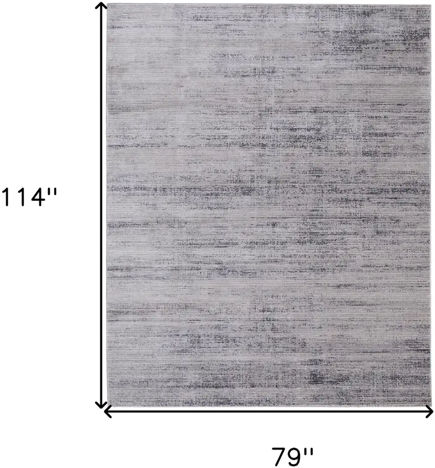 Gray and Ivory Power Loom Area Rug Photo 3