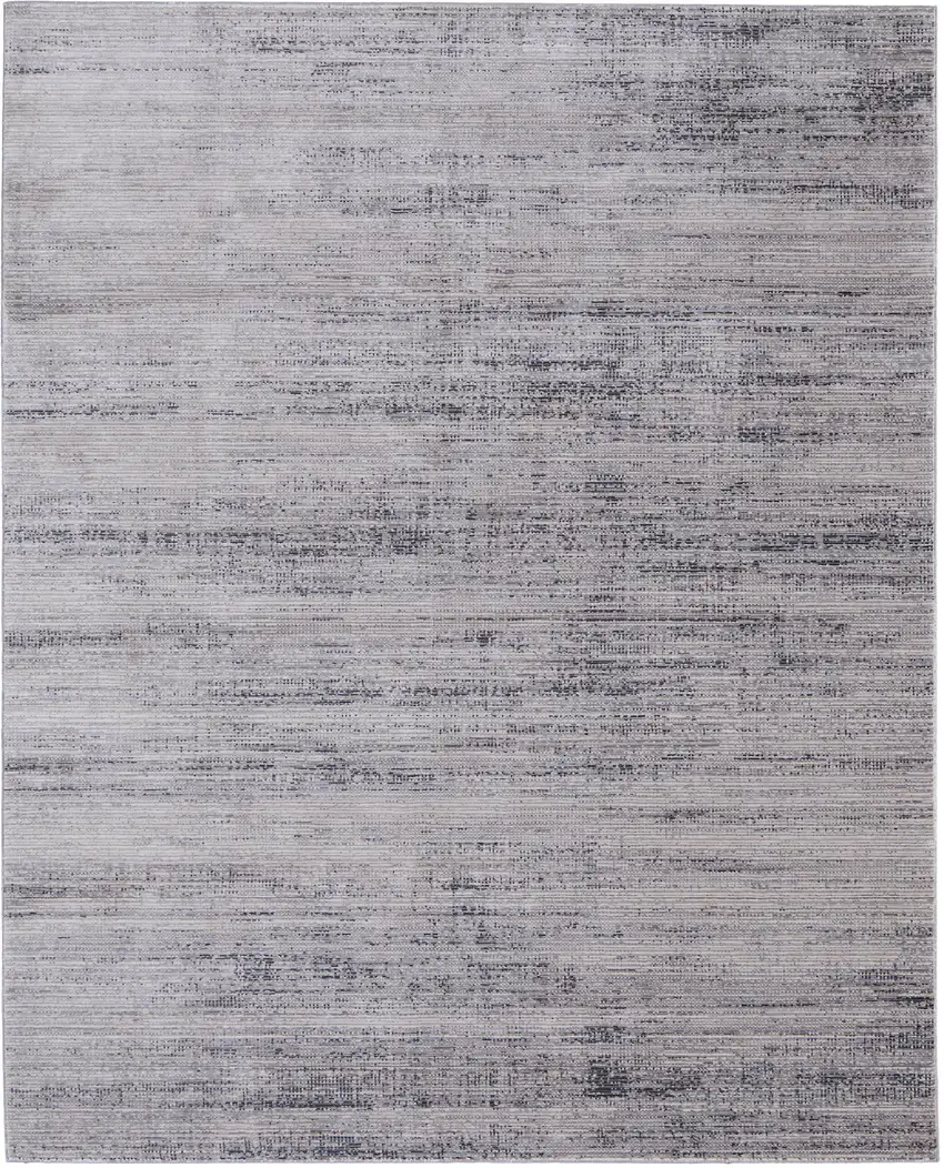 Gray and Ivory Power Loom Area Rug Photo 2