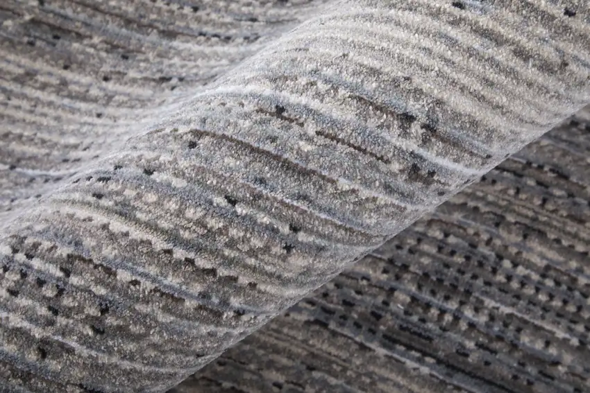 Gray and Ivory Power Loom Area Rug Photo 8