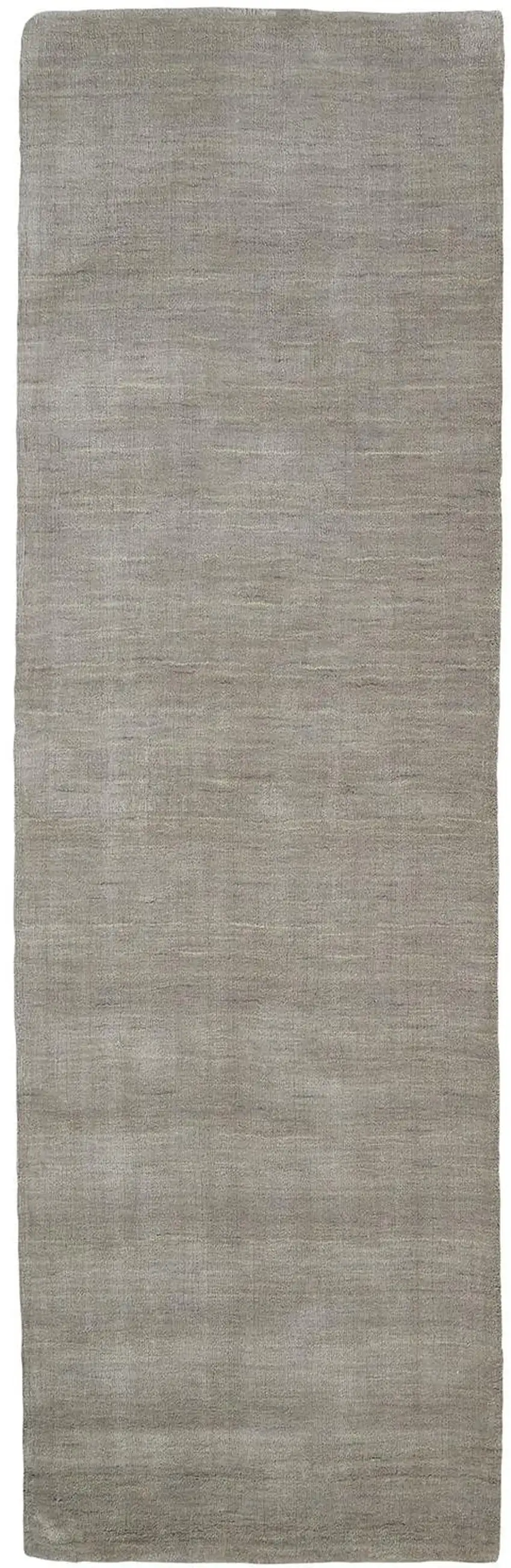 Gray and Ivory Shag Hand Woven Runner Rug Photo 4