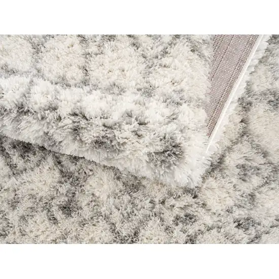 Gray and Ivory Southwestern Shag Power Loom Area Rug Photo 6