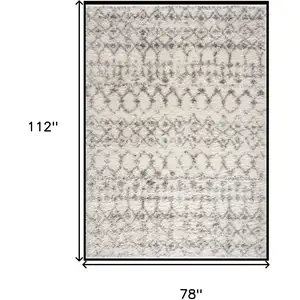 Photo of Gray and Ivory Southwestern Shag Power Loom Area Rug