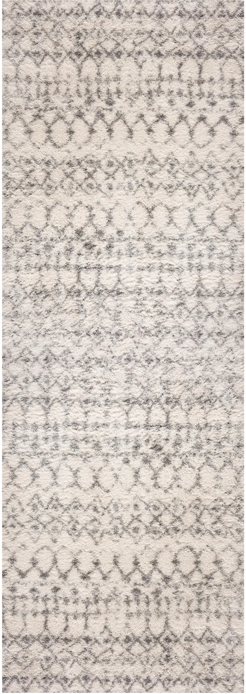 Gray and Ivory Southwestern Shag Power Loom Distressed Area Rug Photo 2