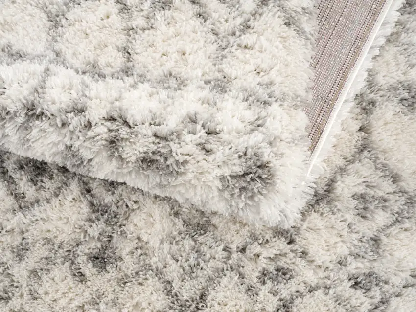 Gray and Ivory Southwestern Shag Power Loom Distressed Area Rug Photo 8
