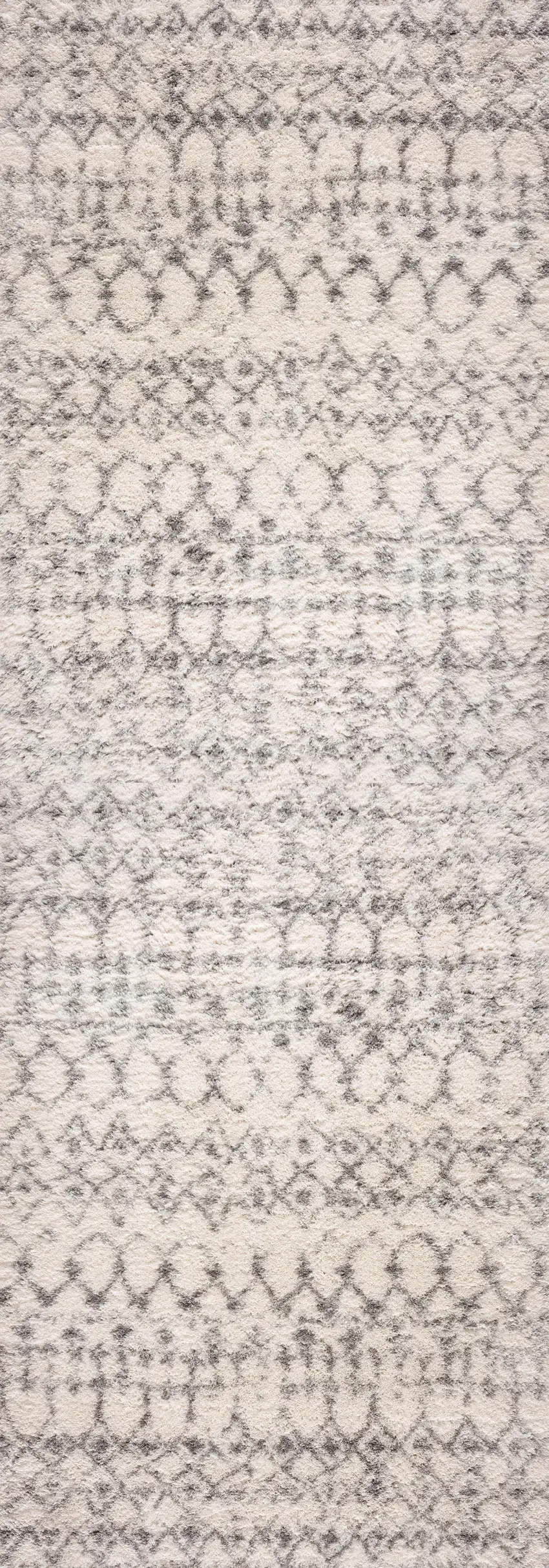 Gray and Ivory Southwestern Shag Power Loom Distressed Area Rug Photo 4