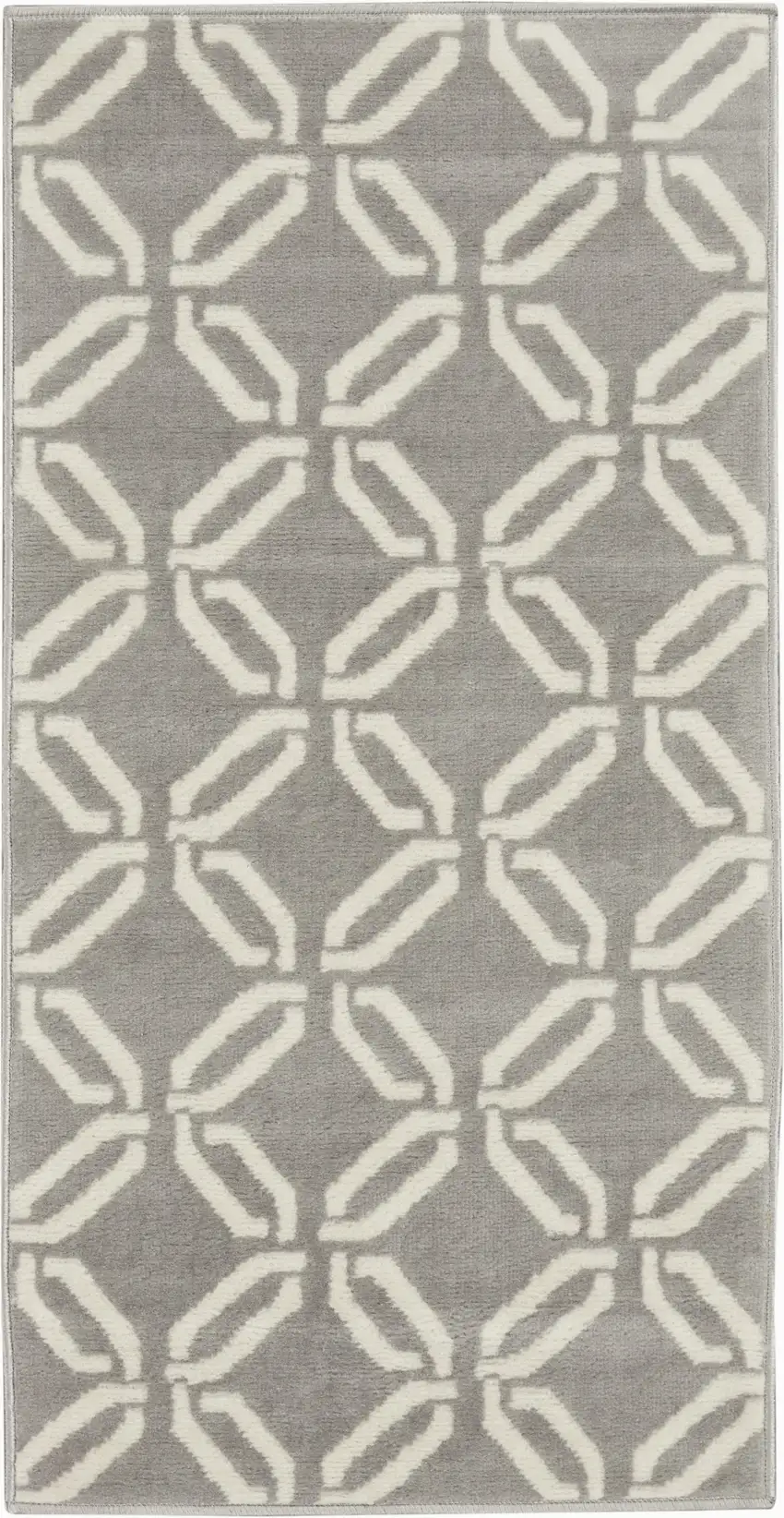 Gray and Ivory Trellis Area Rug Photo 4
