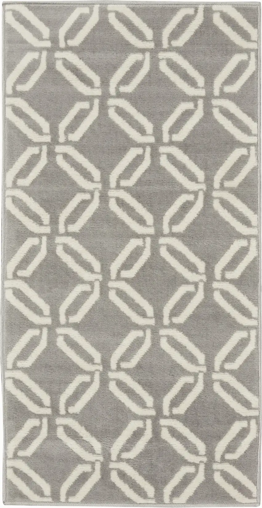 Gray and Ivory Trellis Area Rug Photo 4