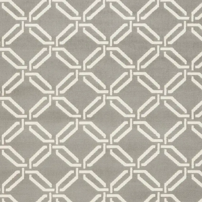 Gray and Ivory Trellis Non Skid Area Rug Photo 7
