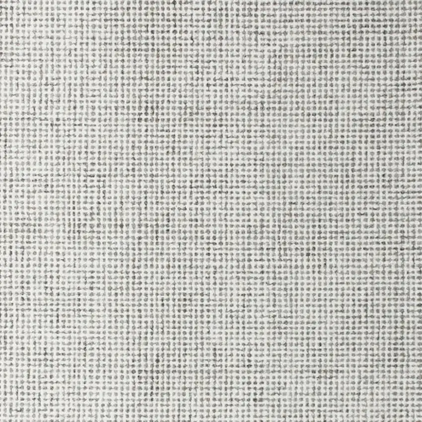 Gray and Ivory Wool Checkered Hand Tufted Area Rug Photo 4