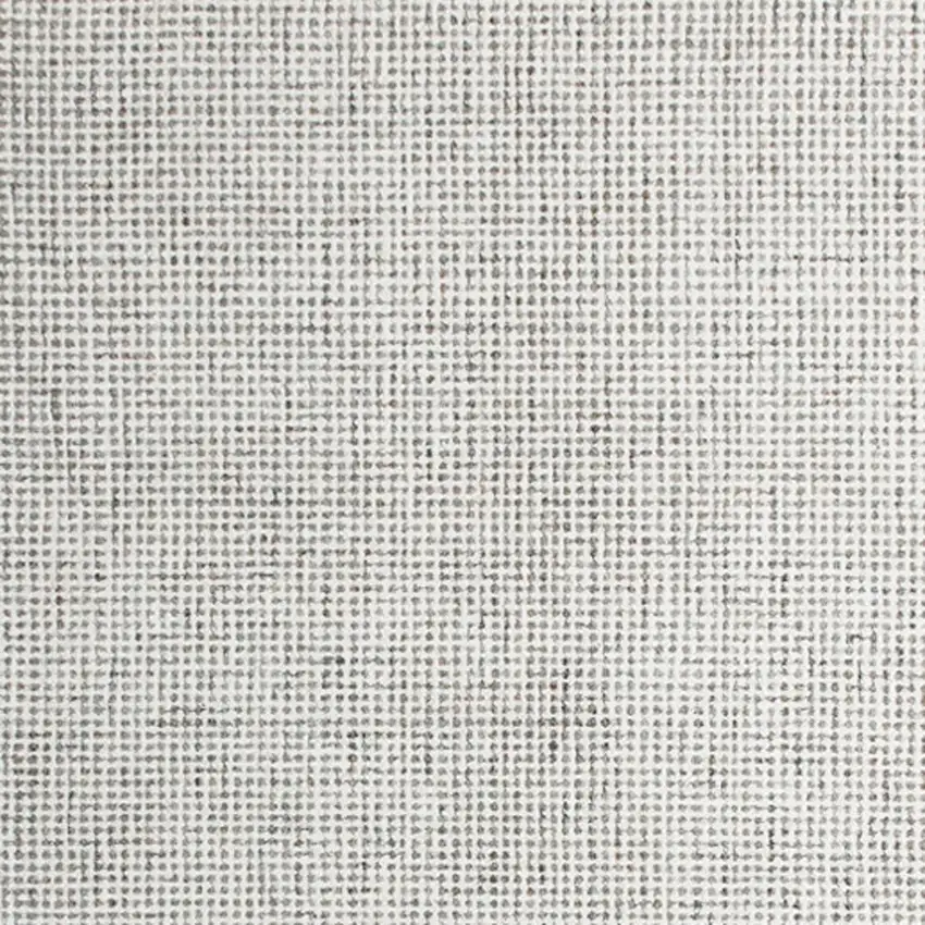 Gray and Ivory Wool Checkered Hand Tufted Runner Rug Photo 4