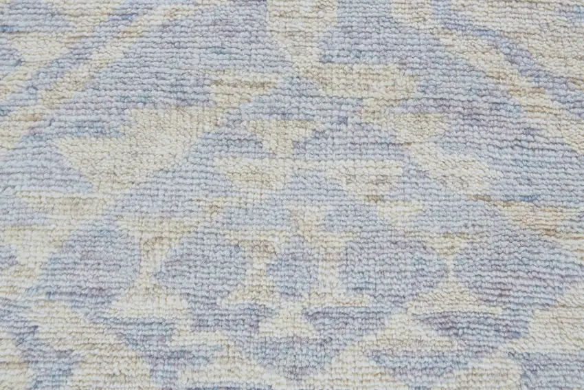 Gray and Ivory Wool Southwestern Hand Knotted Area Rug Photo 8