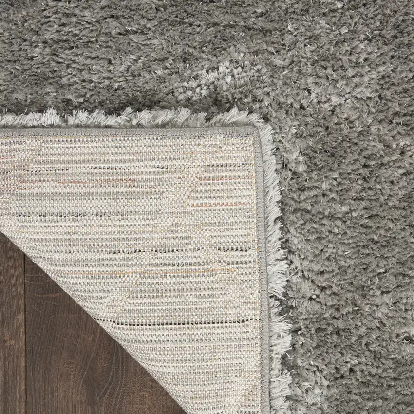 Gray and Light Gray Chevron Shag Area Rug Photo 8