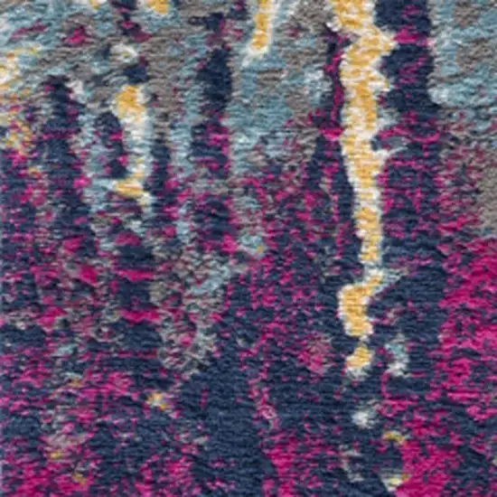 Gray and Ivory Abstract Area Rug Photo 5