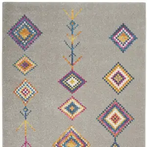 Photo of Gray and Multicolor Geometric Area Rug