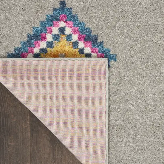 Gray Geometric Berber Area Rug Photo 4