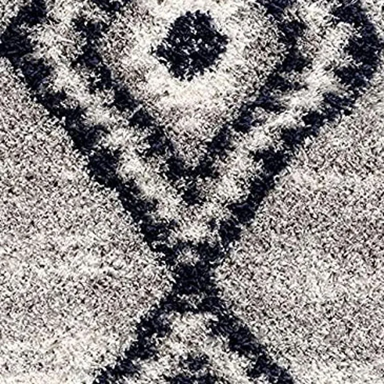 Gray and Navy Boho Chic Area Rug Photo 5