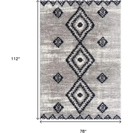 Gray And Navy Boho Chic Area Rug Photo 3