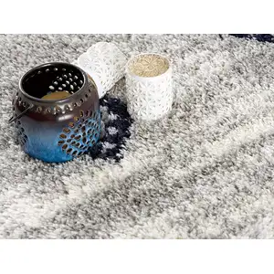 Photo of Gray and Navy Boho Chic Area Rug