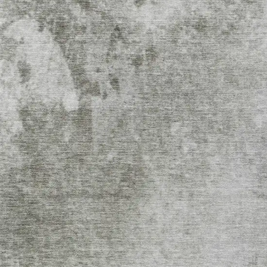 Gray and Off White Abstract Washable Non Skid Indoor Outdoor Area Rug Photo 6