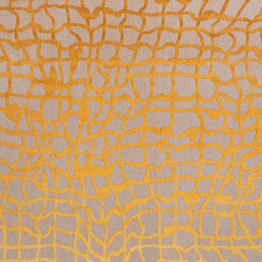 Gray and Orange Abstract Non Skid Area Rug Photo 6