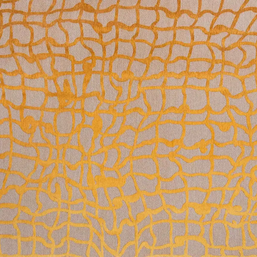 Gray and Orange Abstract Non Skid Area Rug Photo 6