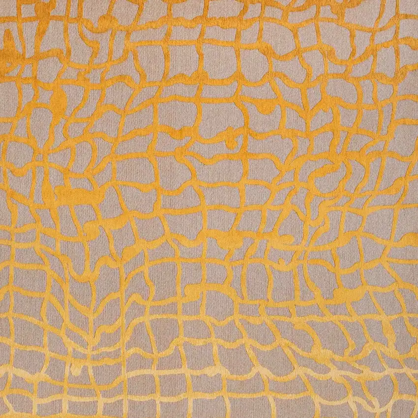Gray and Orange Abstract Non Skid Area Rug Photo 6