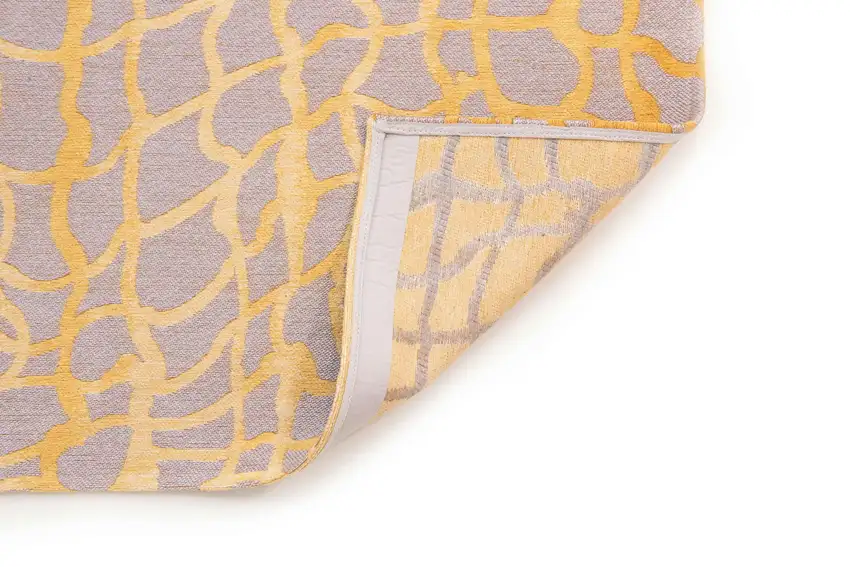 Gray and Orange Abstract Non Skid Area Rug Photo 4