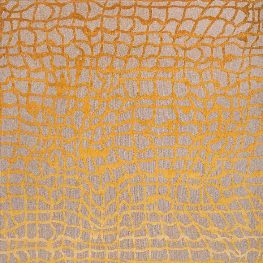 Gray and Orange Abstract Non Skid Area Rug Photo 7