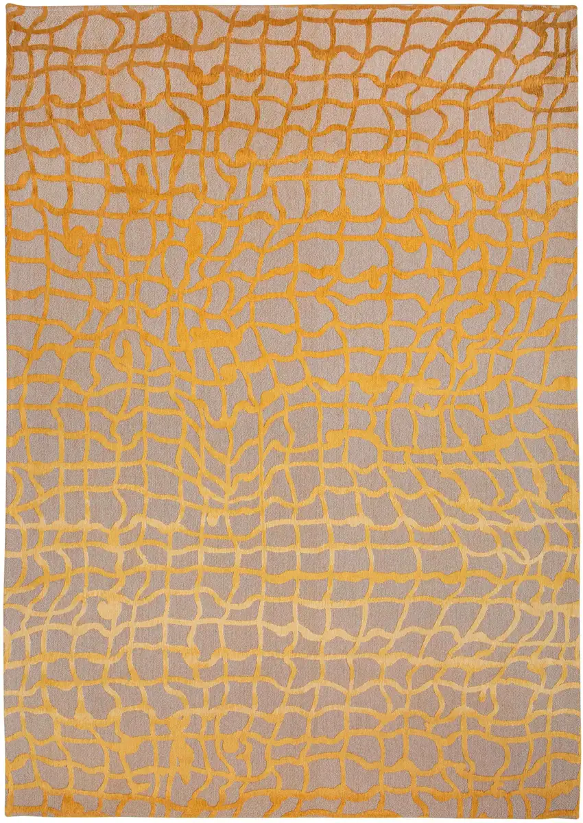 Gray and Orange Abstract Non Skid Area Rug Photo 2