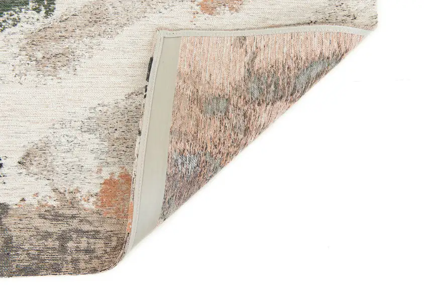 Gray and Orange Abstract Non Skid Area Rug Photo 4