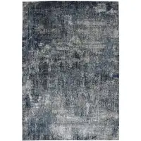 Photo of Gray and Orange Abstract Power Loom Area Rug