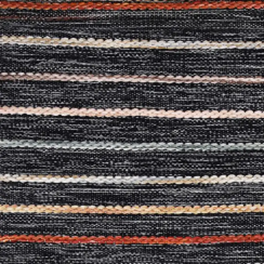 Gray and Orange Geometric Hand Woven Area Rug Photo 9