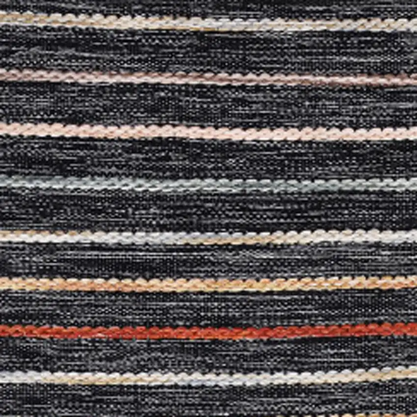 Gray and Orange Geometric Hand Woven Area Rug Photo 7