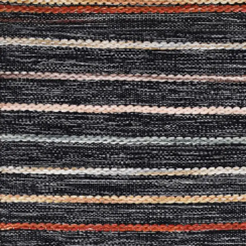 Gray and Orange Geometric Hand Woven Area Rug Photo 8