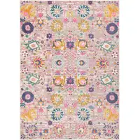 Photo of Gray and Pink Distressed Area Rug