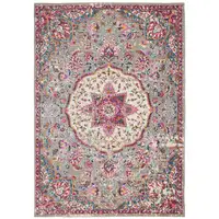 Photo of Gray and Pink Medallion Area Rug