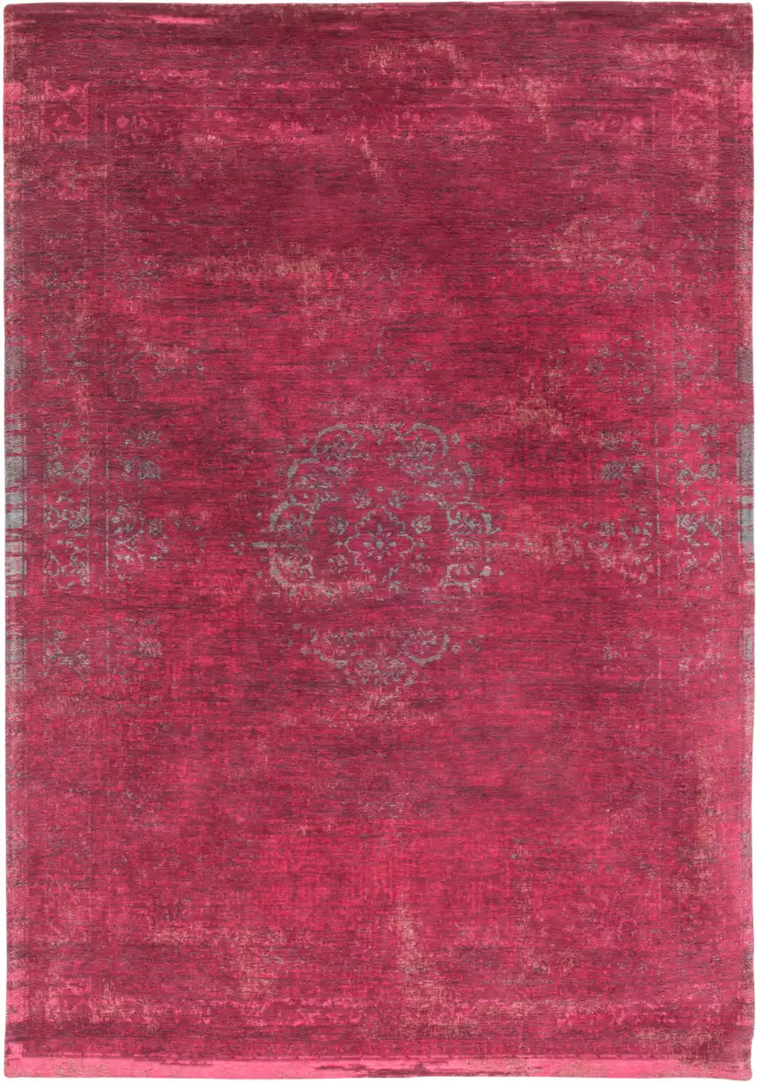 Gray and Pink Medallion Non Skid Area Rug Photo 2