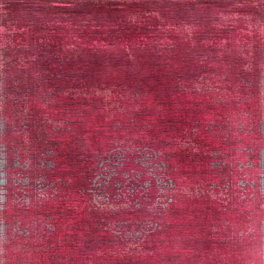 Gray and Pink Medallion Non Skid Area Rug Photo 5