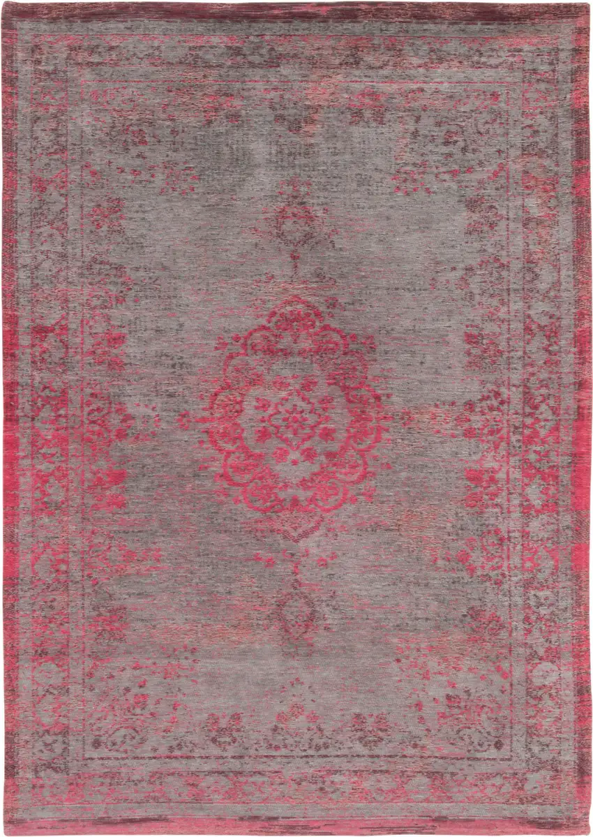 Gray and Pink Medallion Non Skid Area Rug Photo 6