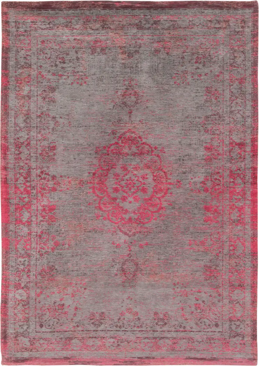 Gray and Pink Medallion Non Skid Area Rug Photo 2